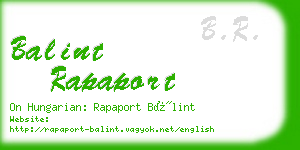 balint rapaport business card